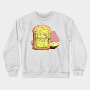 Toast with Avocado mask Crewneck Sweatshirt